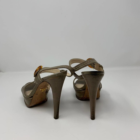 Prada strappy stacked heel slingback - Picture 10 of 10